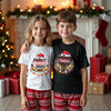 Jingle & Mingle Santa Hat Christmas Matching Family T-Shirt, festive outfit for holiday photos.