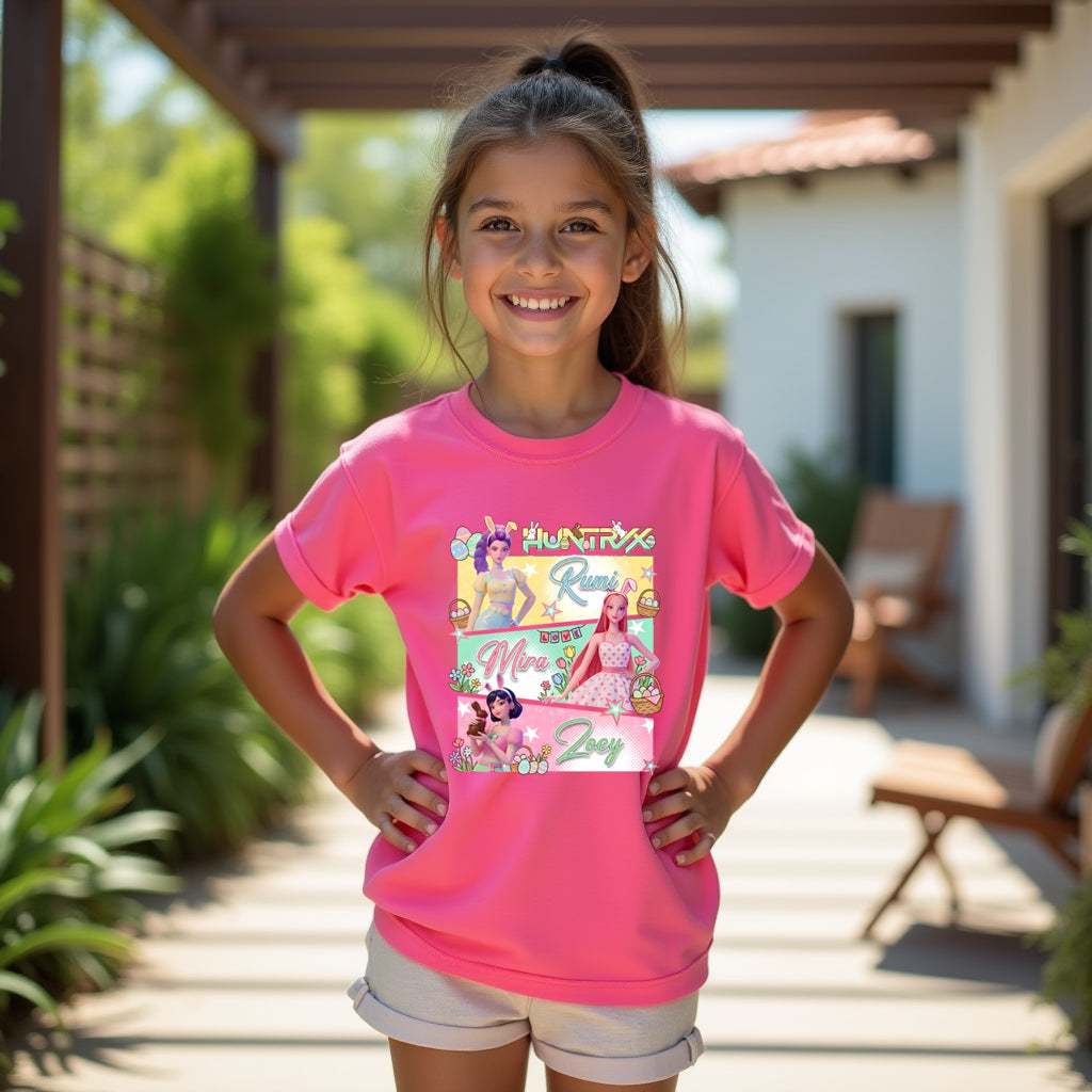 Huntrix Kpop Easter Themed Tshirt - Eras Style