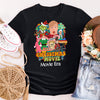 Retro holiday movie night graphic tee for men, women, and teens