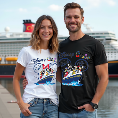 Mouse Ahoy Disney Cruise inspired t-shirt with ship and mouse ears graphic
