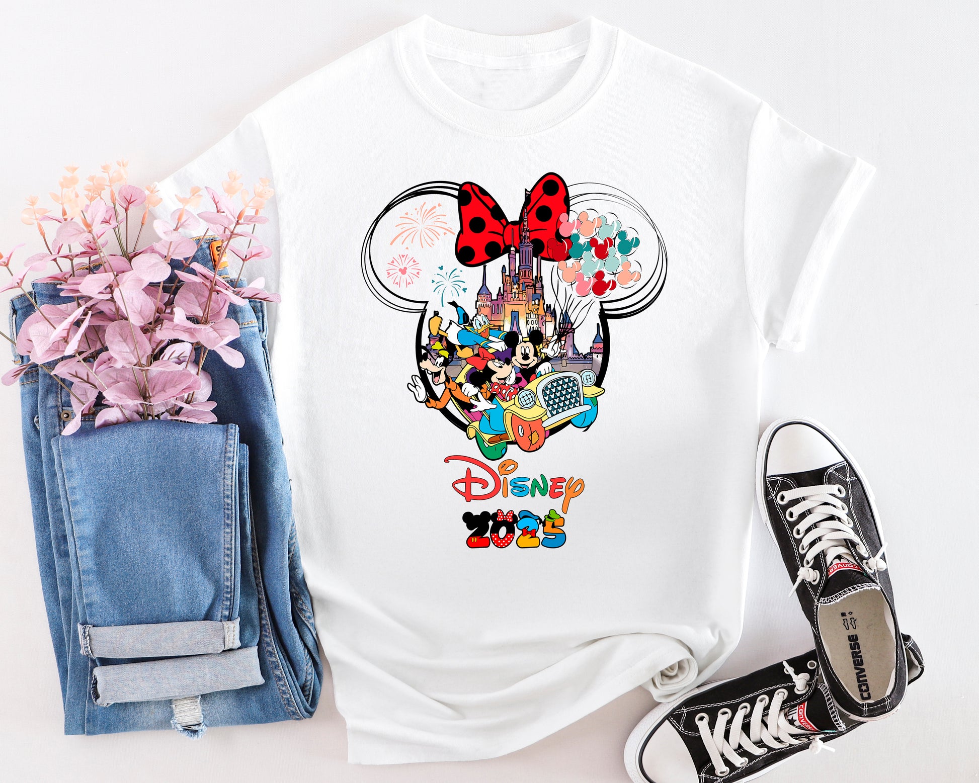 Disney park day graphic tee – Road to the Castle shirt in soft cotton