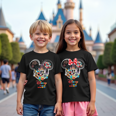 Road to the Castle Disney inspired t-shirt – front view with whimsical design