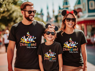 Disneyland Family Vacation Disney inspired t-shirt – front view with playful design