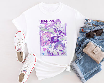 Version 3 Huntrix Pop Group Netflix inspired K-Pop Demon Hunters tee