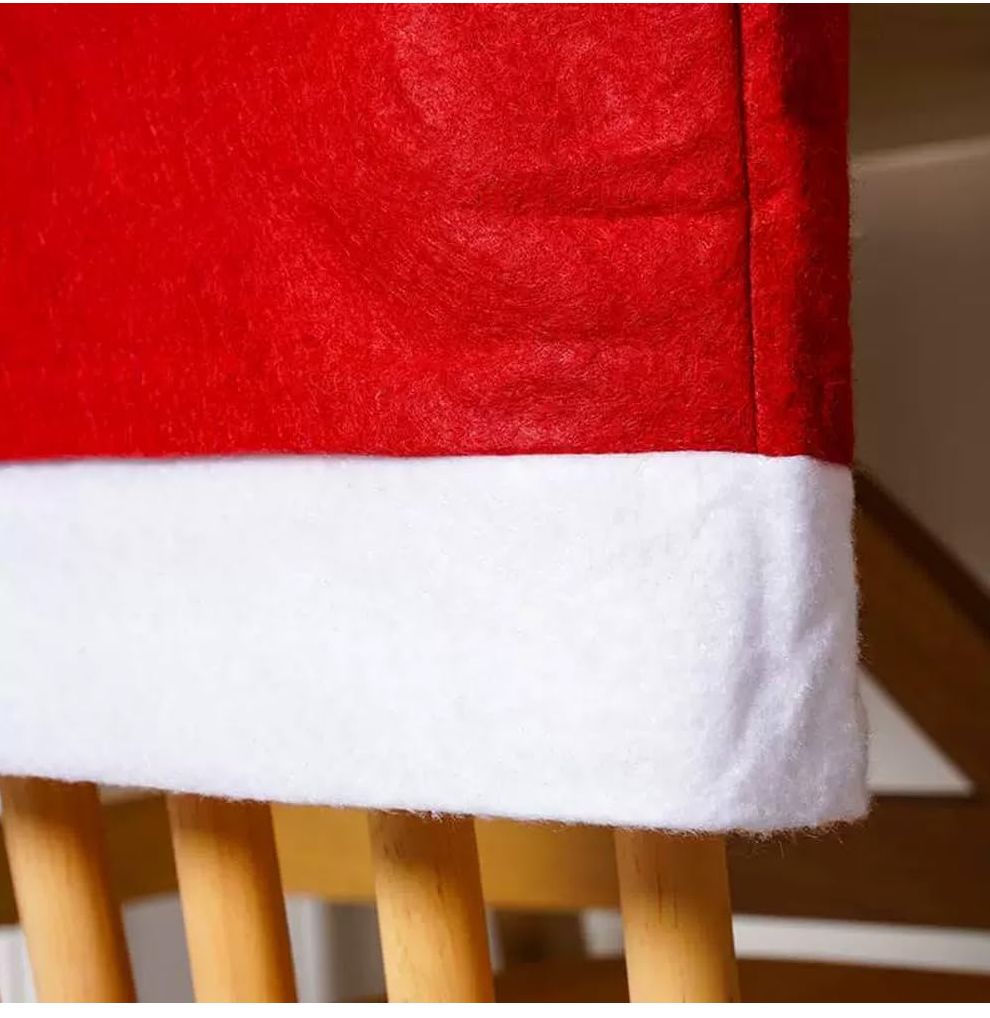 Personalised Christmas Chair Cover Sets - Santa Hat Festive Holiday Decorations