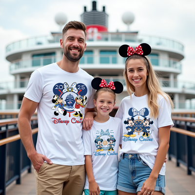 Personalised Let's Cruise Disney Themed T-Shirt for Family Vacations