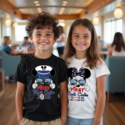Captain Mickey’s Magic Disney Cruise inspired t-shirt with Mickey Mouse captain hat design