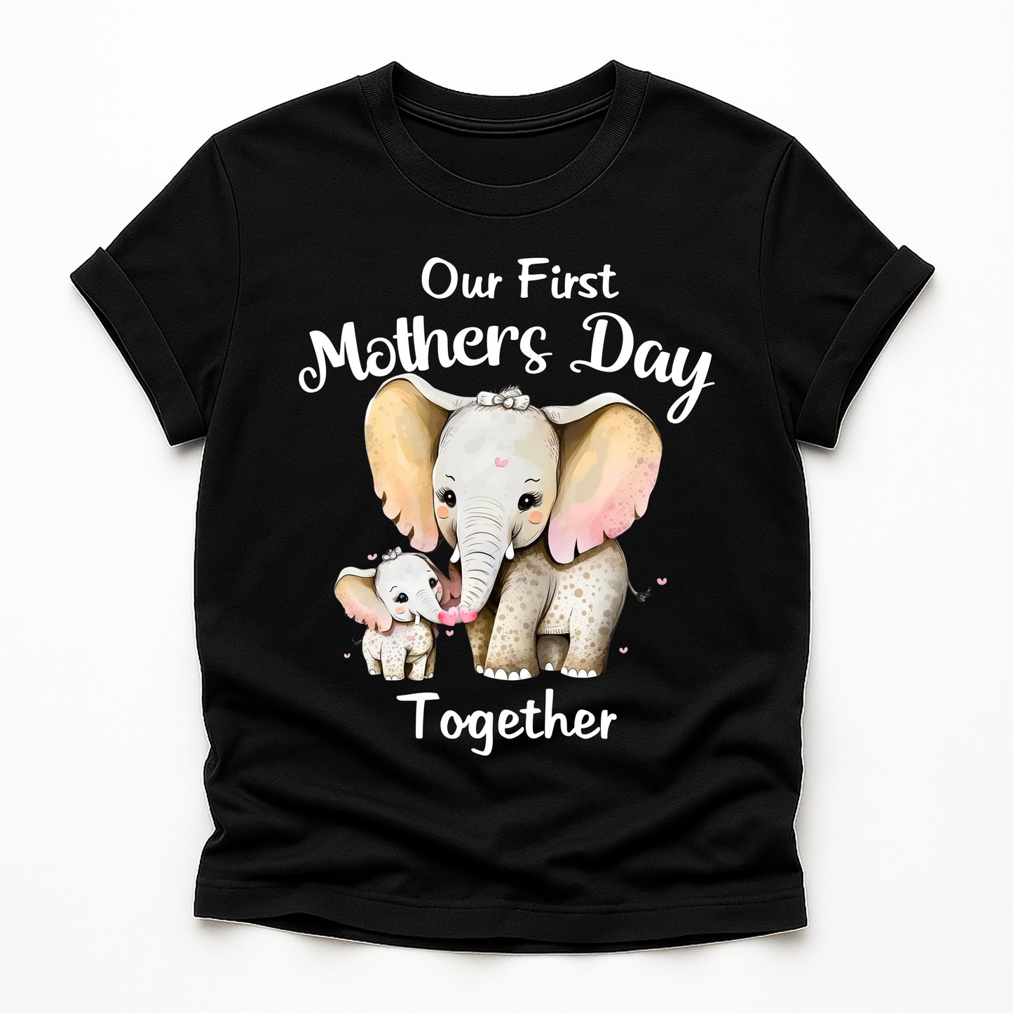Our First Mothers Day Together Tshirt - Elephant & Baby Matching
