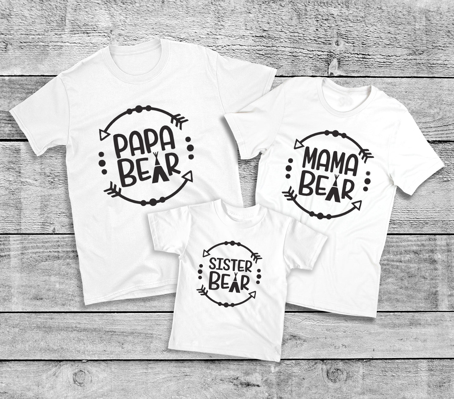 Family Bear T-shirts – Mama, Papa, Brother, Sister & Baby Bear matching set