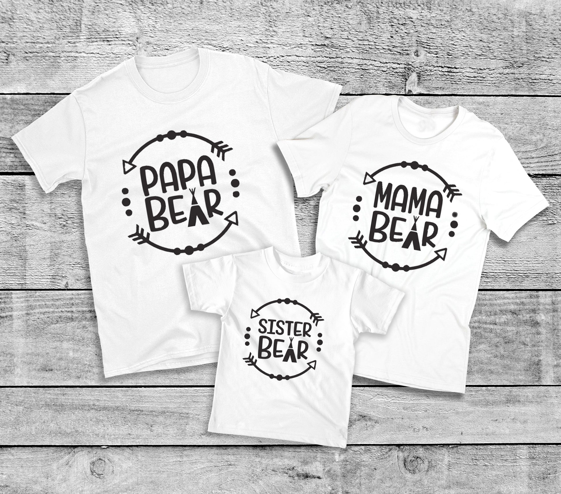 Family Bear T-shirts – Mama, Papa, Brother, Sister & Baby Bear matching set