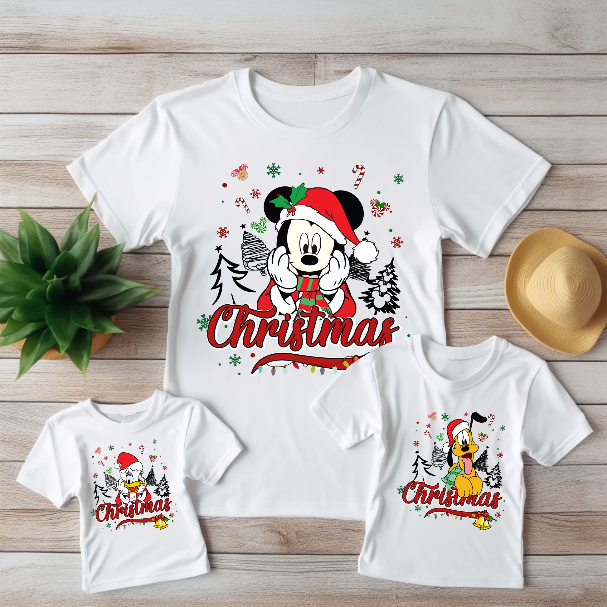 Disney inspired Christmas shirt with festive character design