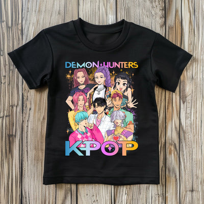 Black Ultimate Fan Squad K-Pop inspired Demon Hunters tee