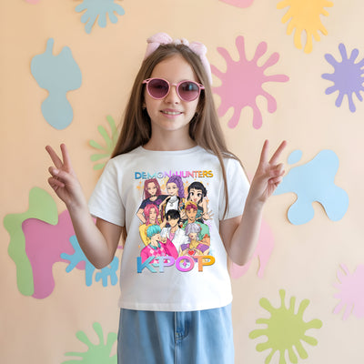 Ultimate Fan Squad K-Pop Demon Hunters graphic t-shirt with idol group design