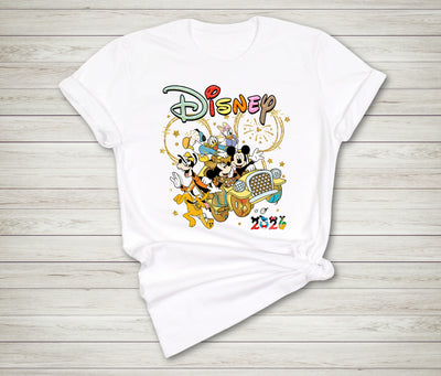 Close-up of Ride & Repeat Golden Car Disney t-shirt design