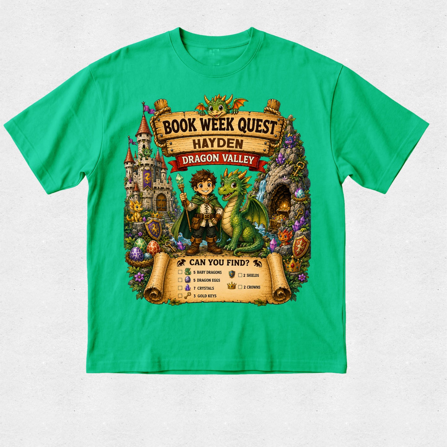 Interactive Book Week Quest Tshirt - Dragon