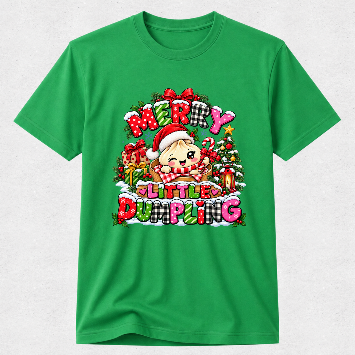Merry Glitter Squishy Dumpling - Christmas Tshirt