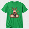 Reindeer Plaque Snowflakes - Personalised Christmas Tshirt
