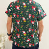 Christmas Unisex Printed Scrubs - Green Santa Claus
