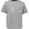 Gray t-shirt with 'big brother' text on a white background