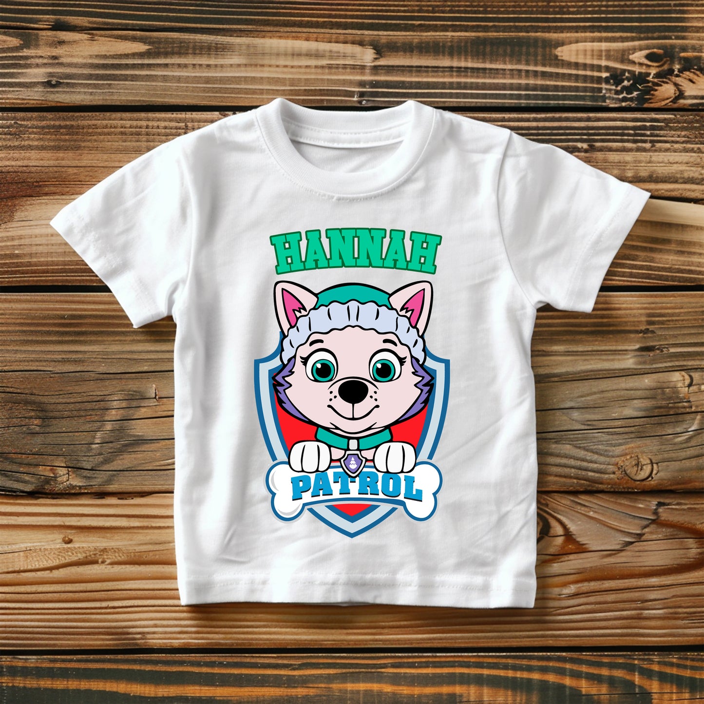 Rescue Hero Paw Patrol Inspired T-shirt featuring custom name option.
