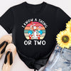 Red and blue Thing-style design on white t-shirt – perfect for group costumes or Book Week