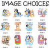 Custom Bluey Inspired TShirt – Pick your Character (Image Set 3)