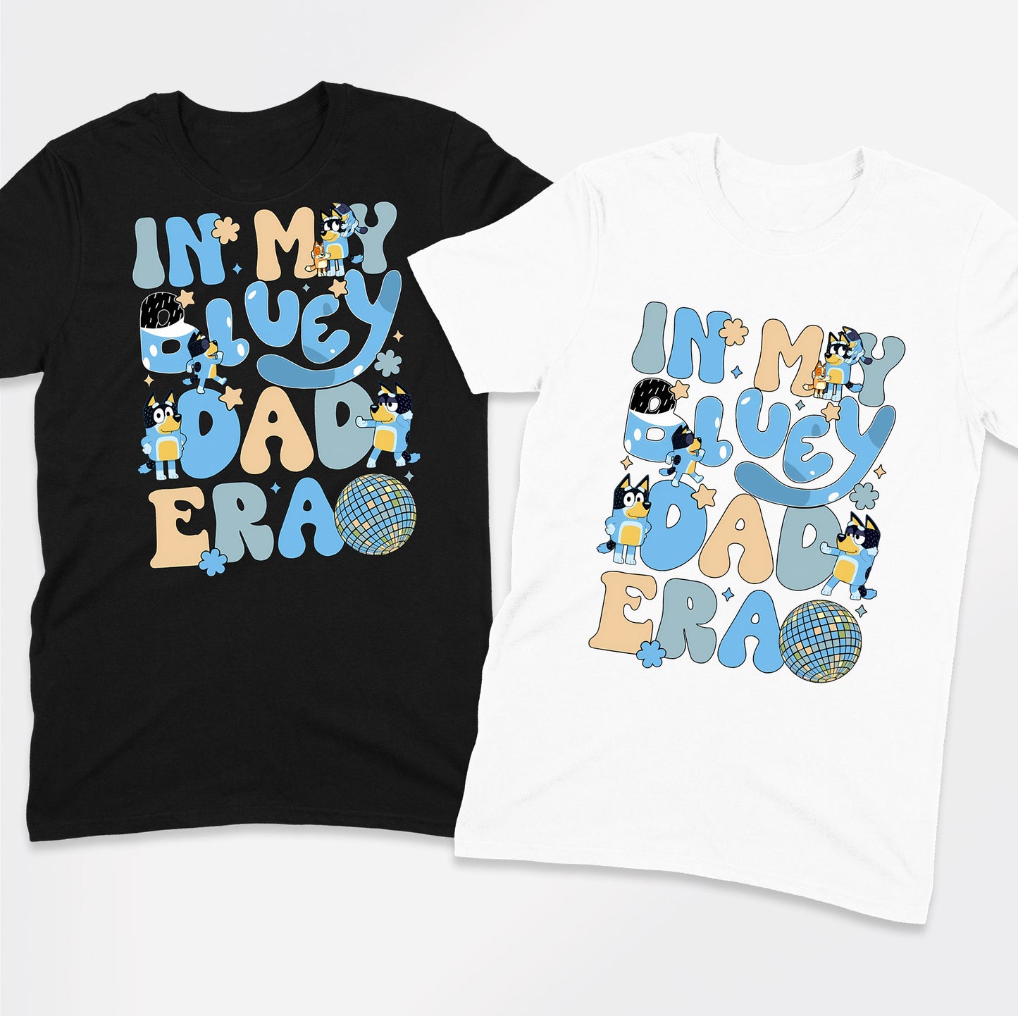 Fun dad life graphic tee with Bandit from Bluey