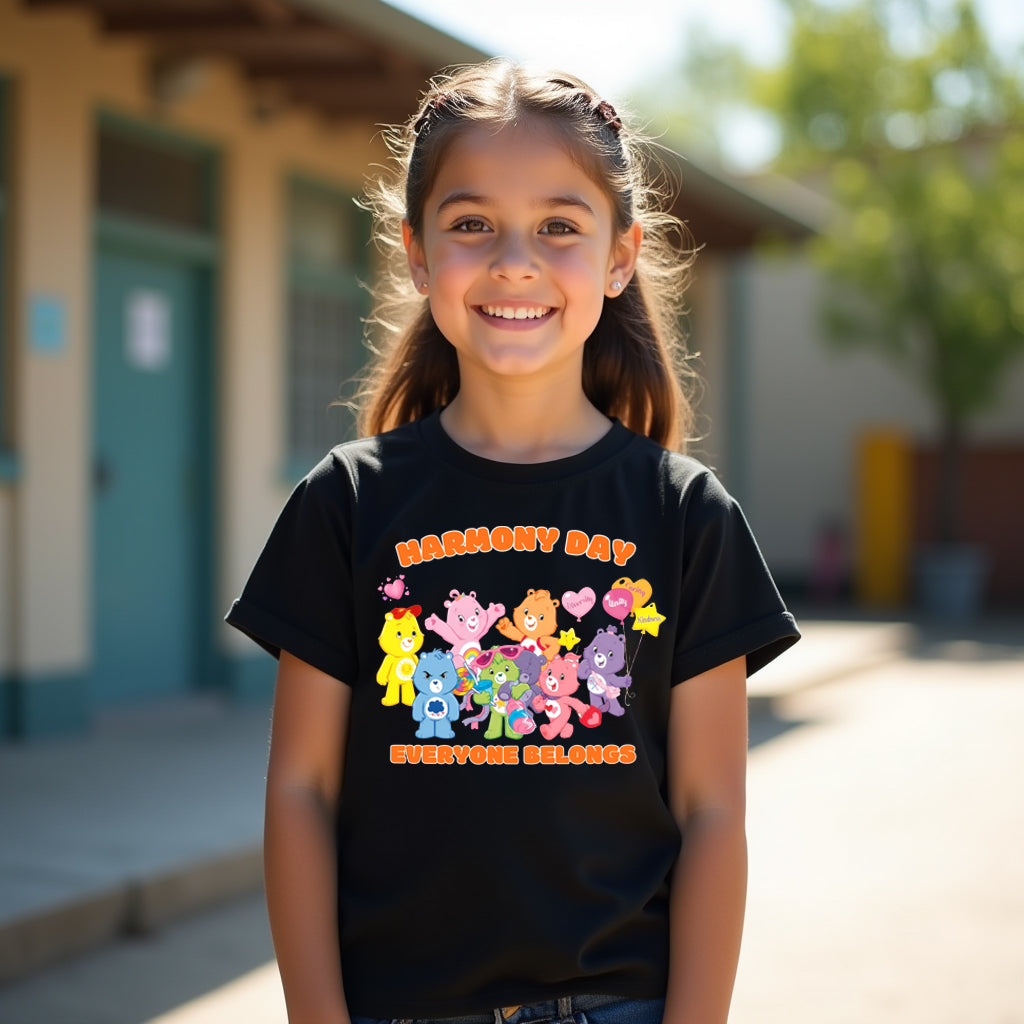 Harmony Day Tshirt - Care Bears Love Inspired - Everyone Belongs