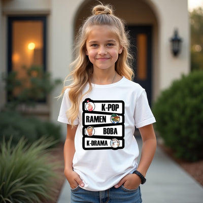 Spotlight Mode K-Pop fan graphic t-shirt with idol inspired design