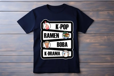 Spotlight Mode bold text graphic shirt inspired by K-Pop idols