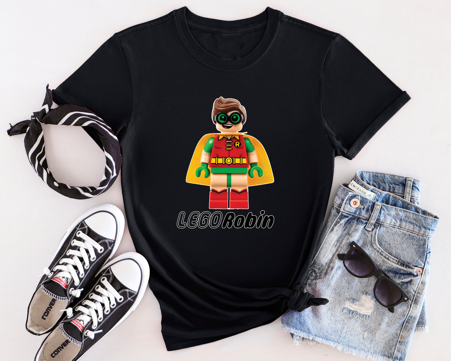 Lego Batgirl, Batman and Robin Inspired Tshirt