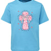 He Is Risen Christian T-Shirt- Pink Cross with Bow Easter Tee