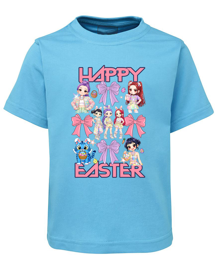 Happy Easter Kpop Demon Hunters Inspired Bows TShirt