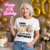 Birthday Age Custom Photo Face Tshirt