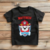 Kids Paw Patrol tee with chosen character and name in bright colours.