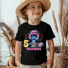 Child wearing Lilo & Stitch inspired birthday t-shirt