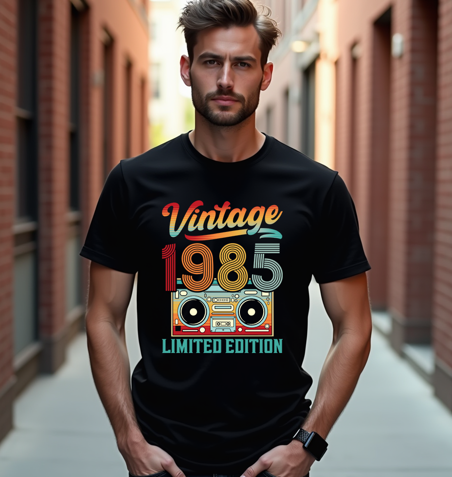 Vintage 1985 T-Shirt | Bare Print Design