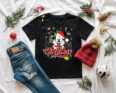 Christmas character faces t-shirt for family holiday outfits