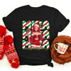 Mira 3D Art Demon Hunters Christmas K-Pop graphic t-shirt, bold seasonal streetwear for fans.