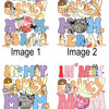 Family wearing In My Mum Era Bluey inspired graphic tees