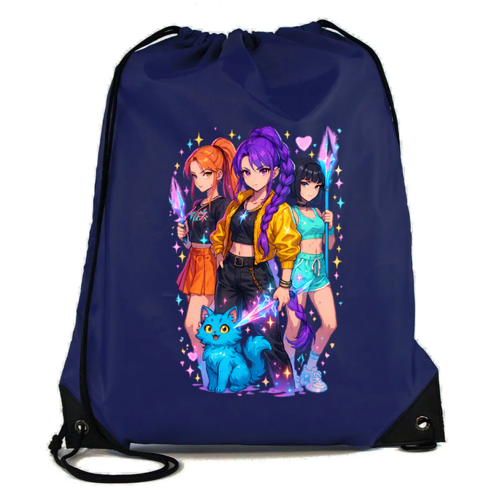 Anime inspired pop star backpack front view