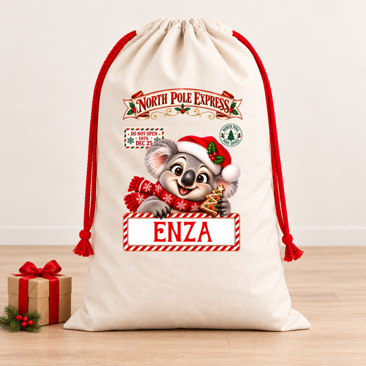 Personalised Christmas Santa Sack – North Pole Express - Koala