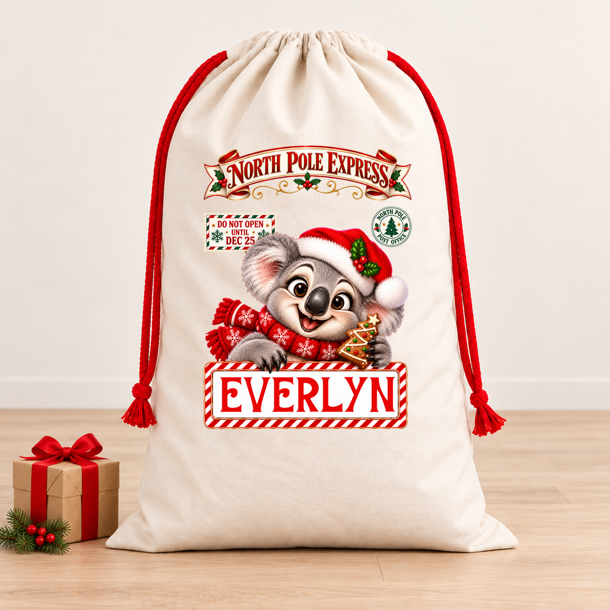 Personalised Christmas Santa Sack – North Pole Express - Koala