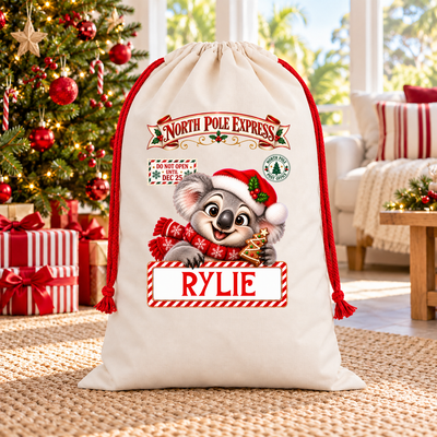 Personalised Christmas Santa Sack – North Pole Express - Koala
