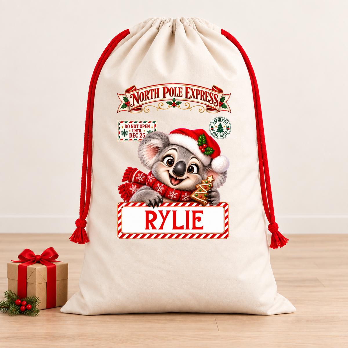 Personalised Christmas Santa Sack – North Pole Express - Koala