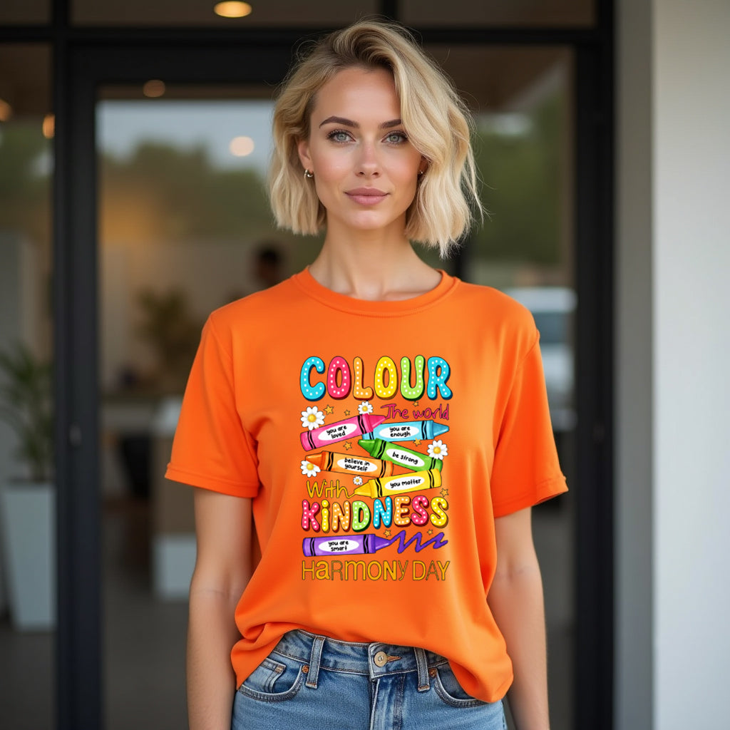 Colour the World - Harmony Day Tshirt - Everyone Belongs