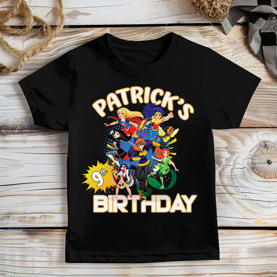 Fun kids birthday superhero graphic tee
