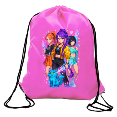 Music stardom aesthetic drawstring backpack