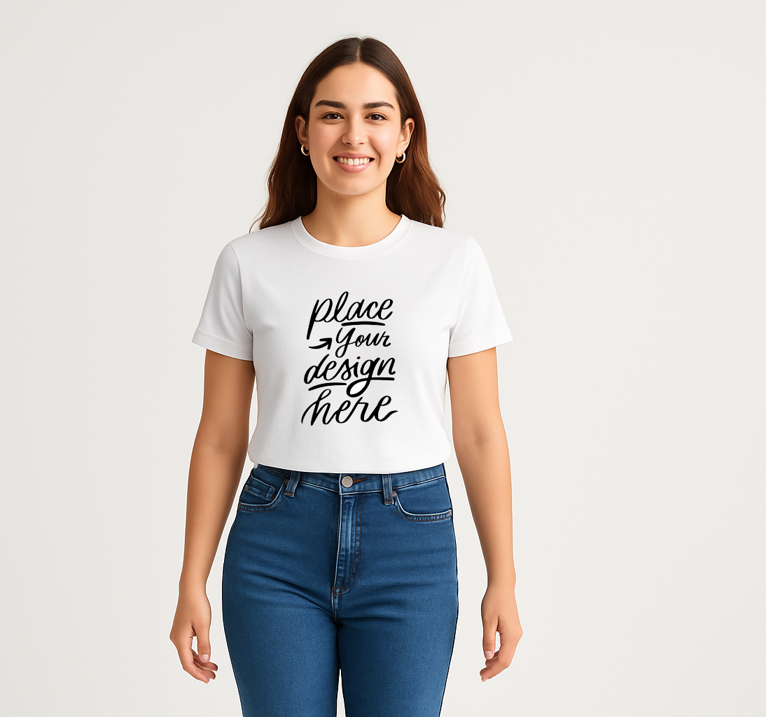Custom t-shirt with personalised text only – DIY design your own shirt