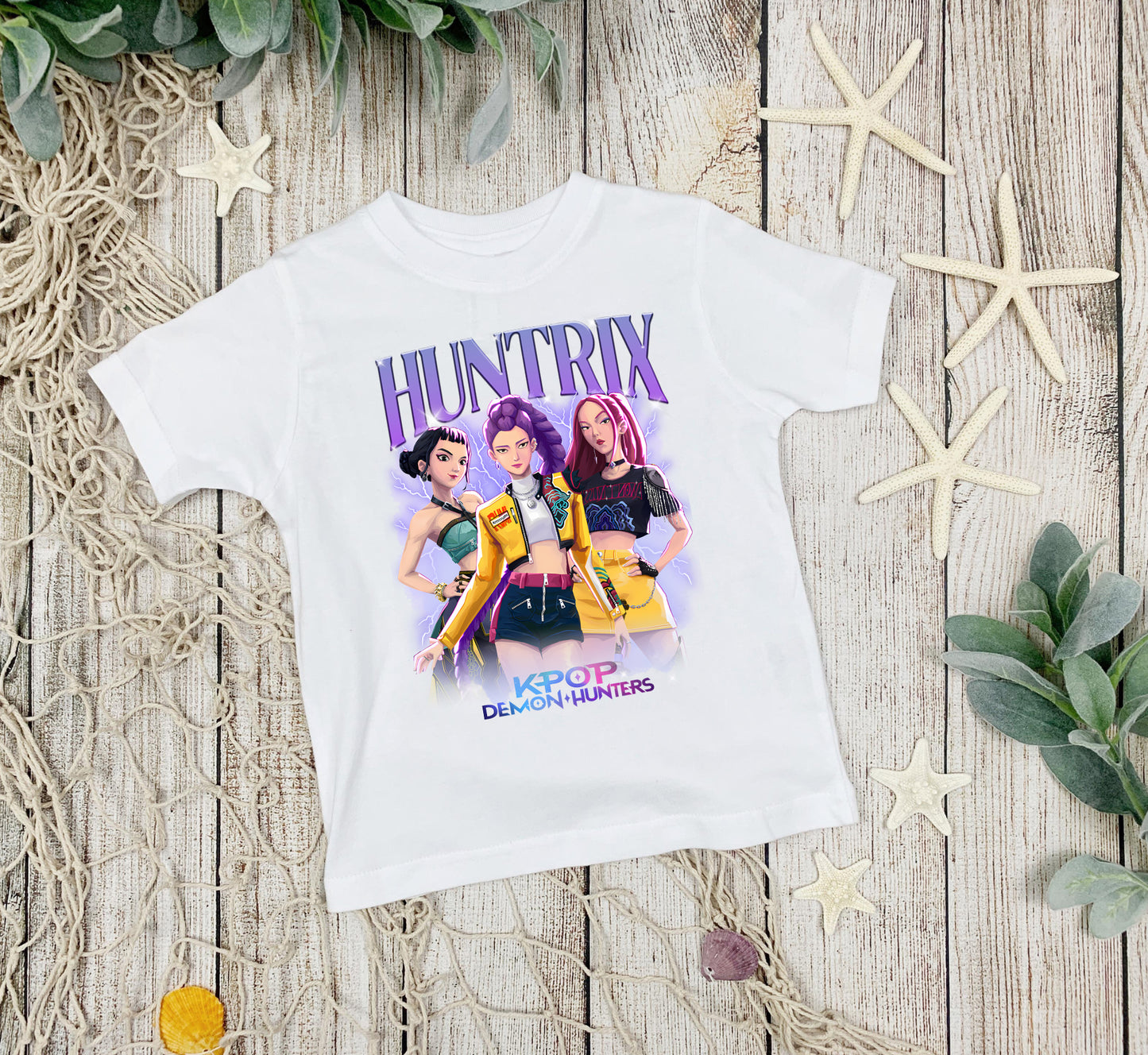 Huntrix K-pop fan shirt with 3D pop art idol print
